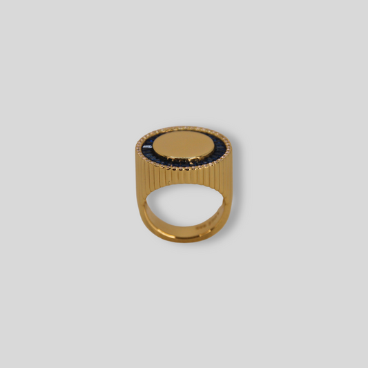 Modern Round Signet Ring